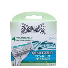 Змінні касети (леза) Wilkinson Sword Quattro Titanium Sensitive (8 шт.)