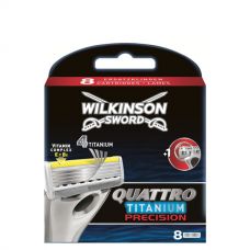 Wilkinson Sword Quattro Titanium Precision леза (змінні касети) 8 шт.