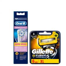 Набір насадок Oral-B (EB60-4 шт) і касет Gillette (Proshield-6 шт) ЄС