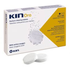 Таблетки для чищення зубних протезів KIN Oro з активним киснем (30 шт.)