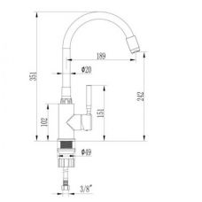 Змішувач Invena Glamour BZ02L17