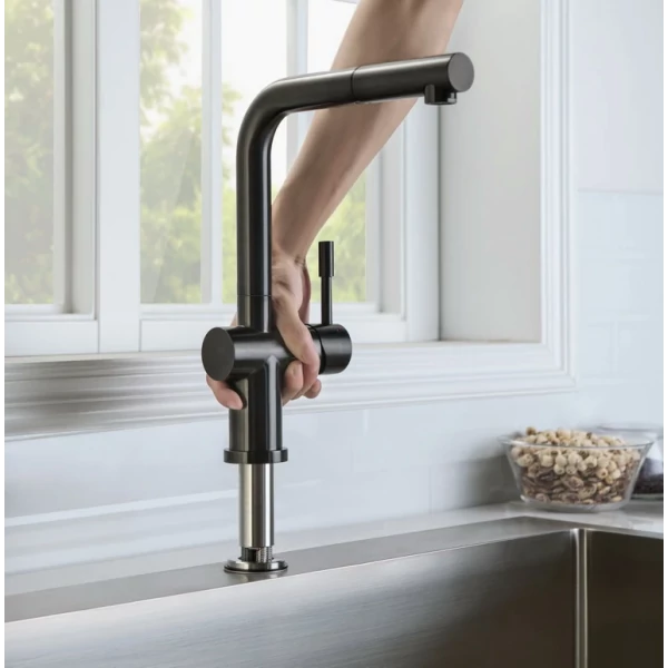 Змішувач Blue water BATERIA KUCHENNA CORSA INOX CZARNA STAL WINDOW (BATERIA KUCHENNA CORSA INOX CZARNA STAL WINDOW)