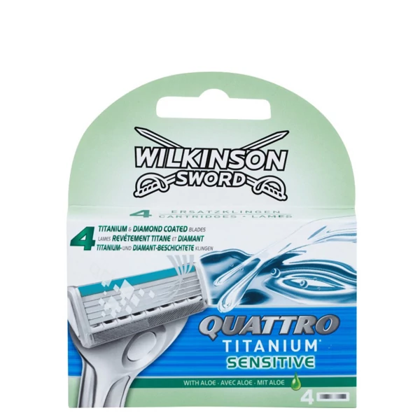 Змінні касети (леза) Wilkinson Sword Quattro Titanium Sensitive (4 шт.)