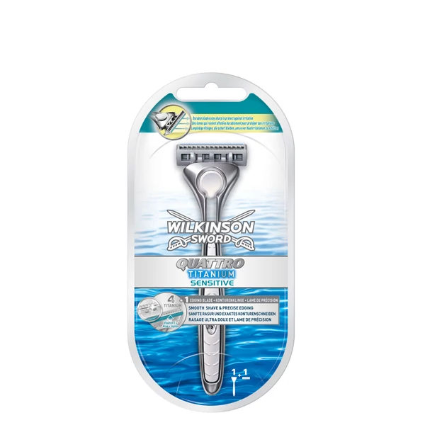 Бритва Wilkinson Sword Quattro Titanium Sensitive (1 касета)