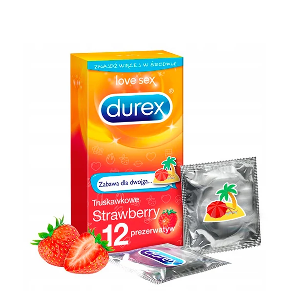 Презервативи Durex Полуничні Emoji (12 шт.) ЄС