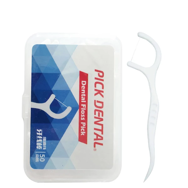 Зубна нитка-флос PickDental Dental Floss Pick (50 шт) BOX White