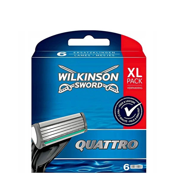 Wilkinson Sword Quattro Plus Pack леза (змінні касети) 6 шт