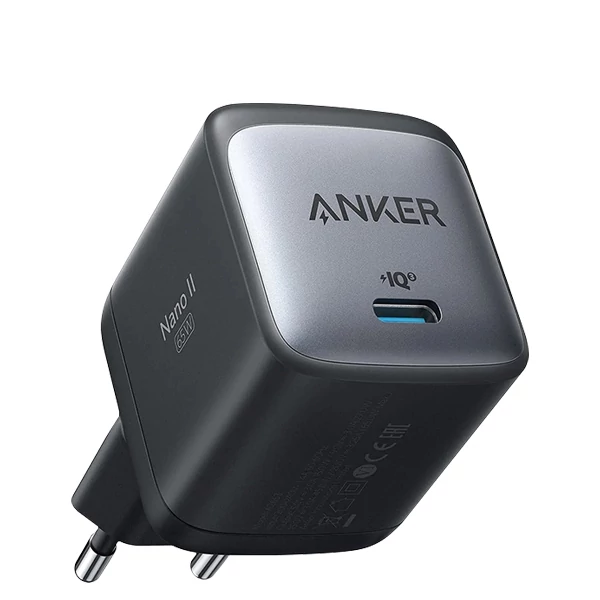Мережевий зарядний пристрій Anker Nano II PowerPort 715 GaN (A2663G11) 65W Black ЄС