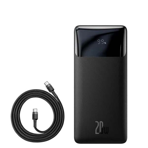 Повербанк (Power Bank) Baseus 20W 30000mAh PPDML-N01 Black + кабель USB-C Type-C ЄС
