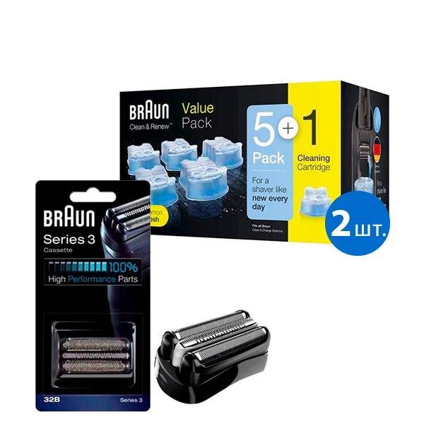 Braun 32B + CCR6x2 для бритви набір ЄС