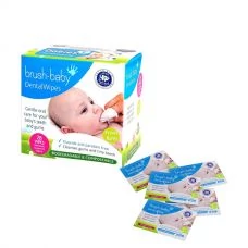 Стоматологічні серветки Brush-baby Dental Wipes (28 шт.) Для чищення ясен і перших зубів ЄС