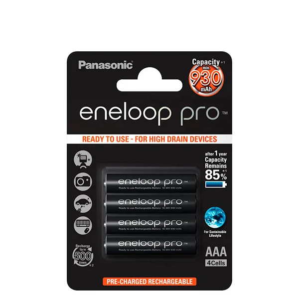 Акумулятор Panasonic Eneloop Pro BK-4HCDE/4BE AAA 930mAh NiMH (4 шт.) ЄС