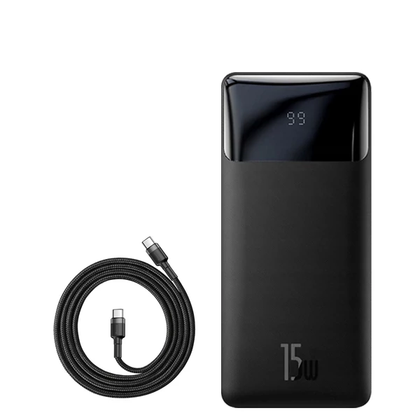 Повербанк (Power Bank) Baseus 15W 10000mAh PPDML-I01 Black + кабель USB-C Type-C