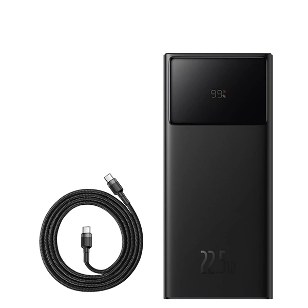 Повербанк (Power Bank) Baseus 22.5W 20000mAh PPXJ060001 Black + кабель USB-C Type-C ЄС