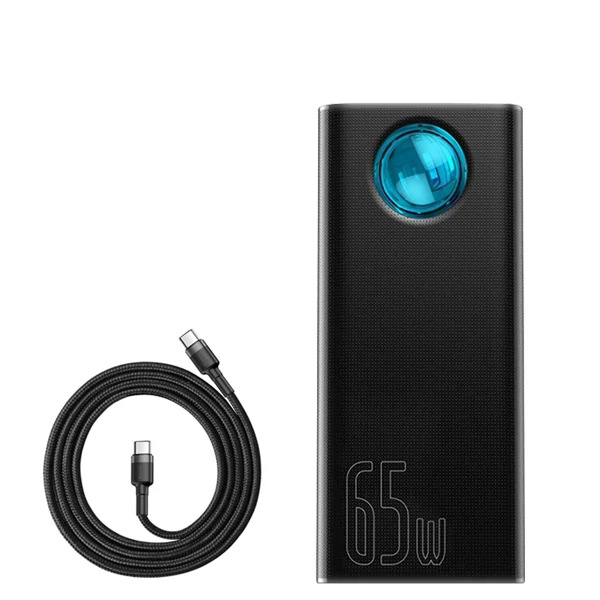 Повербанк (Power Bank) Baseus 65W 30000mAh PPLG-A01/PPLG000101 Black з підтримкою зарядки ноутбука + кабель USB-C Type-C ЄС