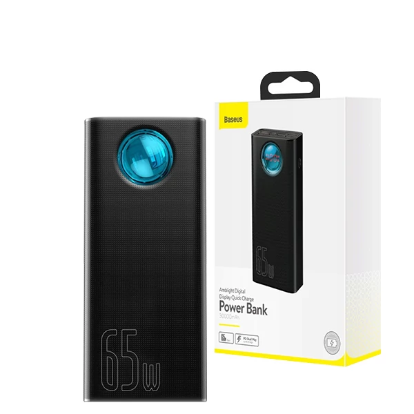 Повербанк (Power Bank) Baseus 65W 30000mAh PPLG-A01/PPLG000101 Black з підтримкою зарядки ноутбука ЄС