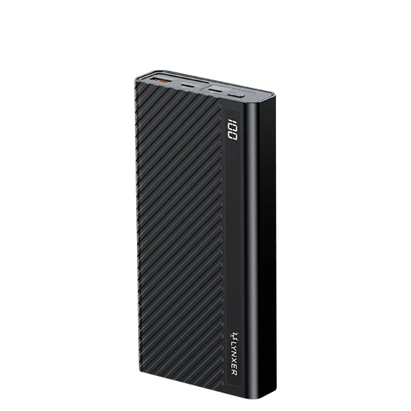 Повербанк (Power Bank) Lynxer 65W 22500mAh Black з підтримкою зарядки ноутбука ЄС