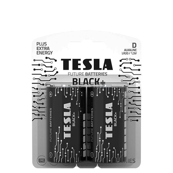 Батарейки Tesla BLACK+ D (LR20) 1.5V (2 шт.)