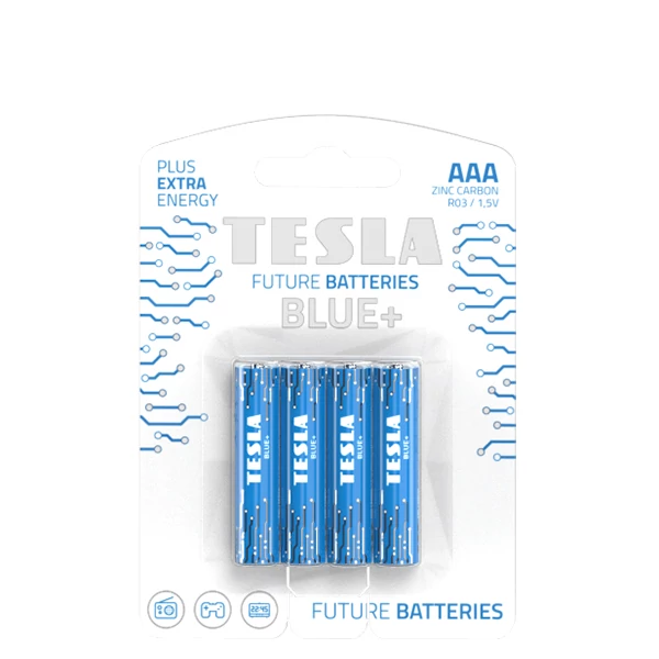 Батарейки Tesla BLUE+ AAA (R03) 1.5V (4 шт.)