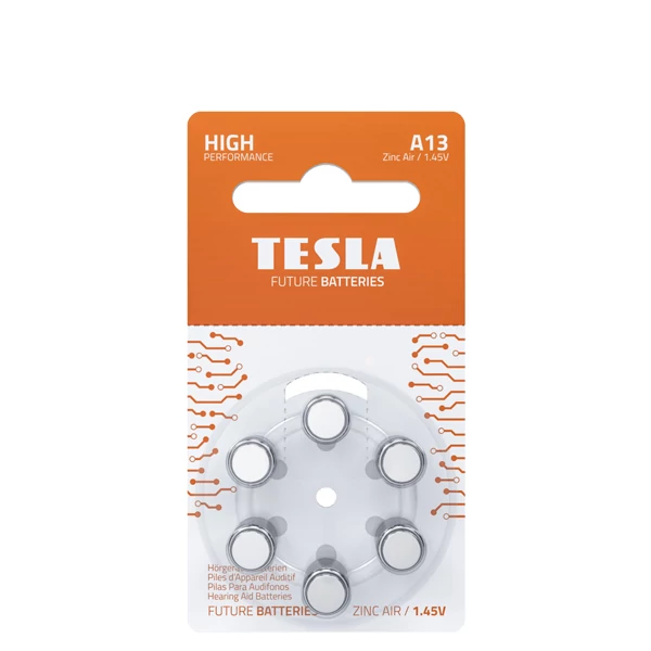 Батарейки Tesla Hearing Aid Batteries А13 (PR48) 1.45V (6 шт.)