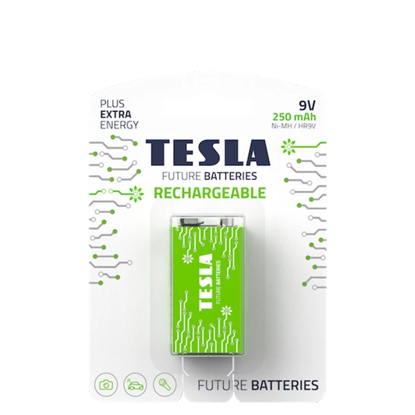 Акумулятор Tesla RECHARGEABLE+ (6HR61) 9V/250 mAh (1 шт.)