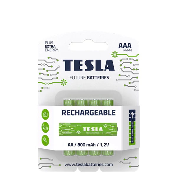 Акумулятори Tesla RECHARGEABLE+ AAA (HR03) 1,2/ 800 mAh (4 шт.)