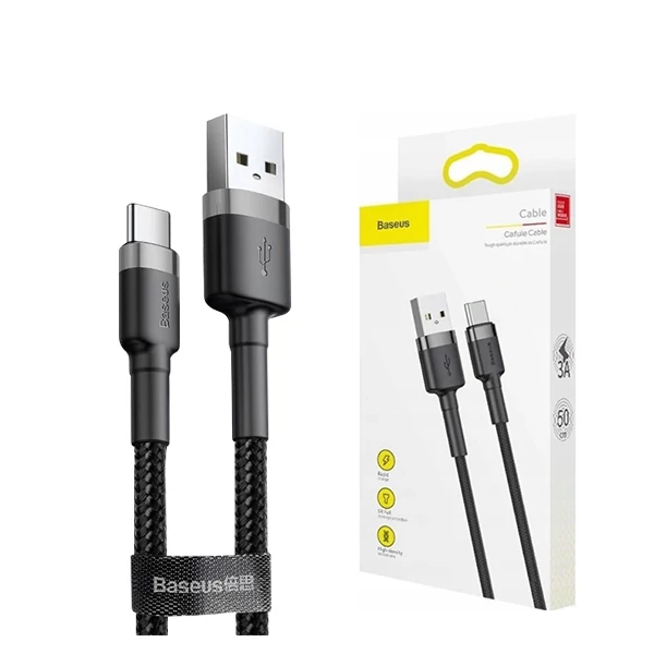 Кабель USB Type-C Baseus CATKLF-BG1 3A (100 см.) Black