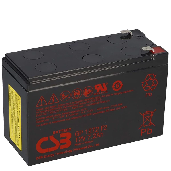 Акумулятор CSB GP1272F2 12V 7.2Ah ЄС
