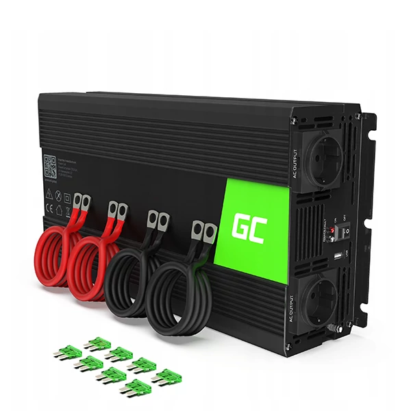Green Cell DC-AC (12V/230V 2000/4000W) Перетворювач (Модифікована синусоїда) INV19 ЄС