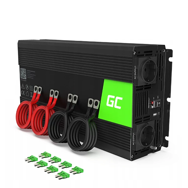 Green Cell DC-AC (24V/230V 3000/6000W) Перетворювач (Чиста синусоїда) INV21 ЄС