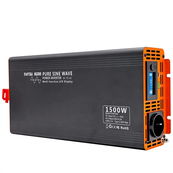 Datou Boss DC-AC (12V/230V 1500W) Інвертор (Чиста синусоїда) PSW1500