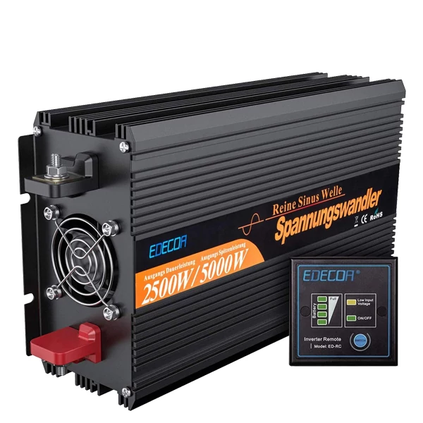 Edecoa DC-AC (12V/230V 2500/5000W) Інвертор (Чиста синусоїда) ЄС