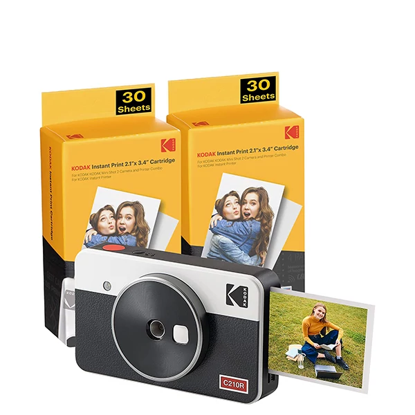 Фотокамера миттєвого друку Kodak C210R Mini Shot 2 Retro White + фотопапір ЄС