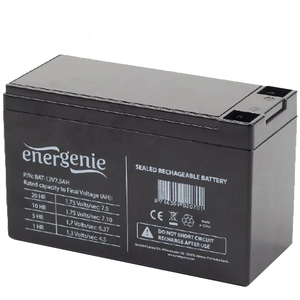 Акумулятор EnerGenie AGM BAT-12V7.5AH ЄС