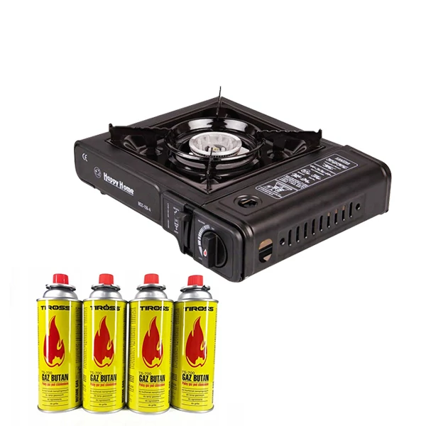 Плитка газова Happy Home BDZ-155-A + 4 газові балони ЄС