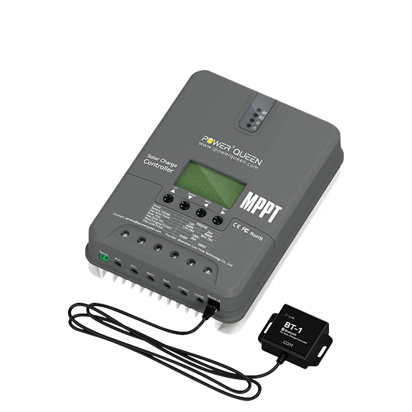 Контролер MPPT Power Queen 12В/24В 30А Bluetooth заряду сонячних батарей ЄС