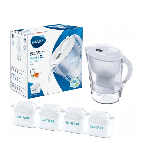 Фільтр-глечик BRITA Marella XL White + 4 картриджа Pure Performance