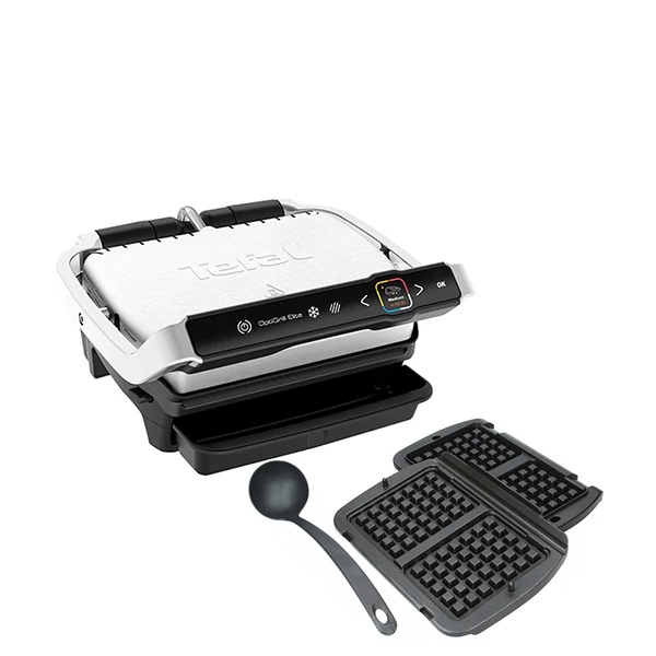 Електрогриль Tefal GC750D30 OptiGrill Elite + Змінні пластини Optigrill + XA723812 для вафель ЄС