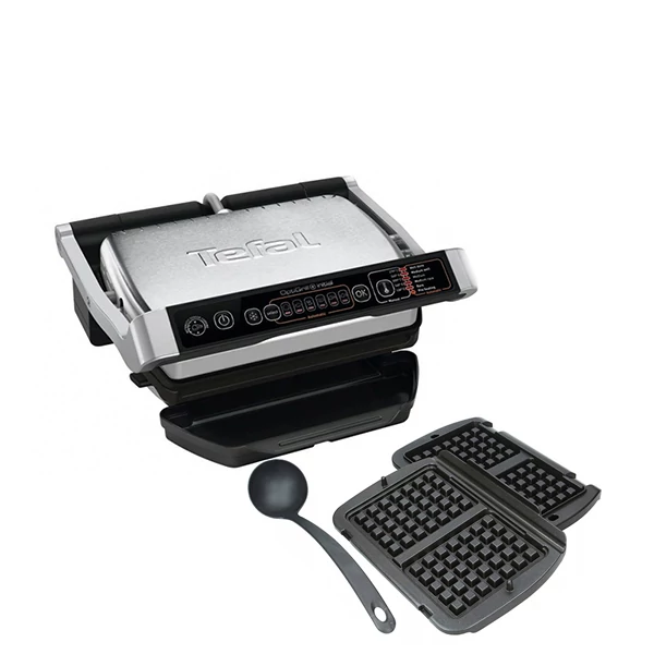 Електрогриль Tefal GC706D34 OptiGrill + Змінні пластини Optigrill + XA723812 для вафель ЄС