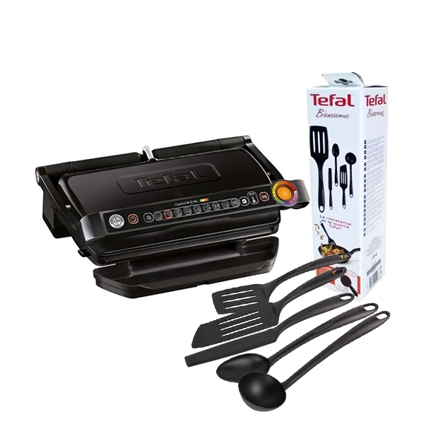Електрогриль Tefal GC7228 OptiGrill + XL + Кухонний набір Bienvenue (K001A504) ЄС