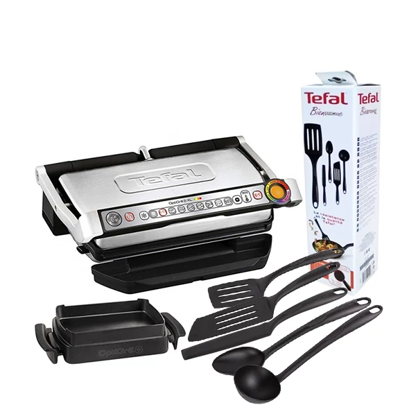 Електрогриль Tefal GC724D12 OptiGrill + XL + Кухонний набір Bienvenue (K001A504) ЄС