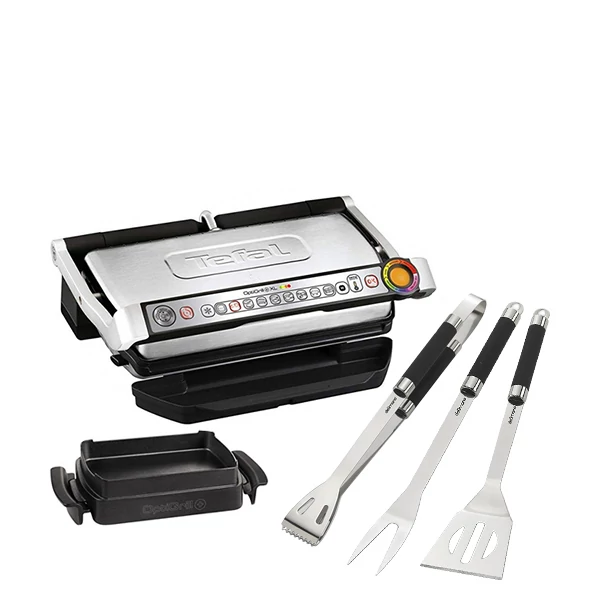 Електрогриль Tefal GC724D12 OptiGrill+ XL + Кухонний набір для гриля Delimano Brava ЄС