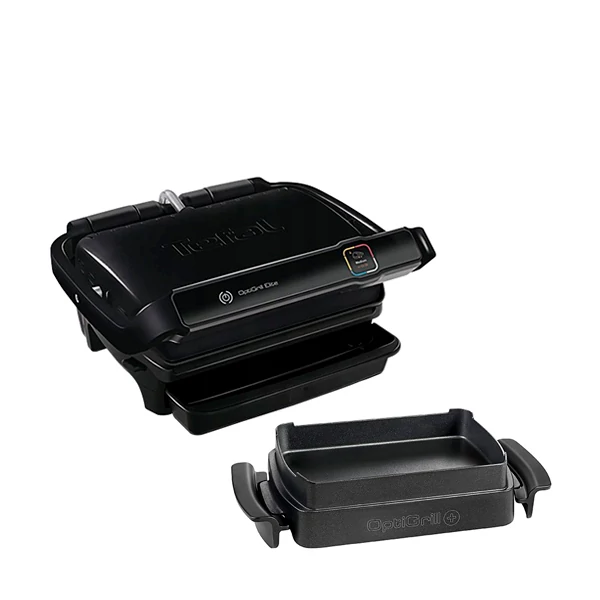 Електрогриль Tefal GC750830 OptiGrill Elite Black + Змінна пластина OptiGrill+ XA725870 для запікання ЄС