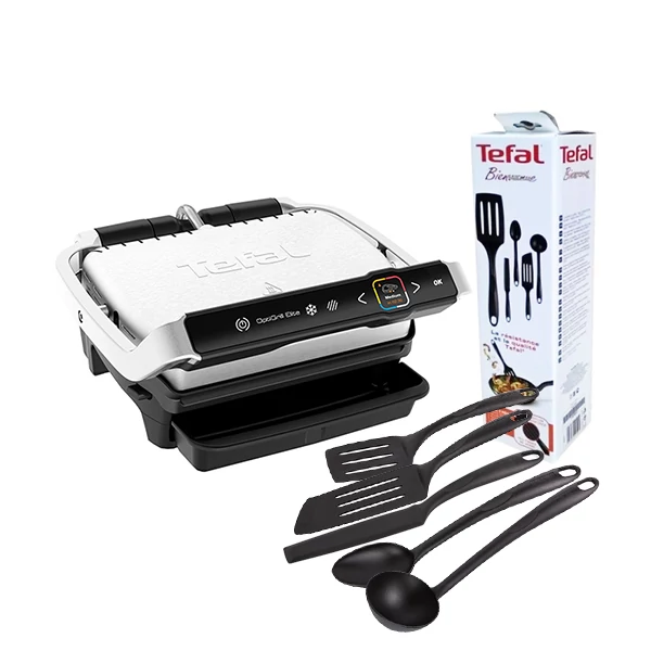 Електрогриль Tefal GC750D30 OptiGrill Elite + Кухонний набір Bienvenue (K001A504) ЄС