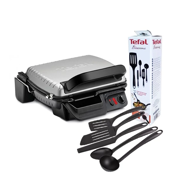 Електрогриль Tefal Ultracompact GC305012 Classic + Кухонний набір Bienvenue (K001A504) ЄС