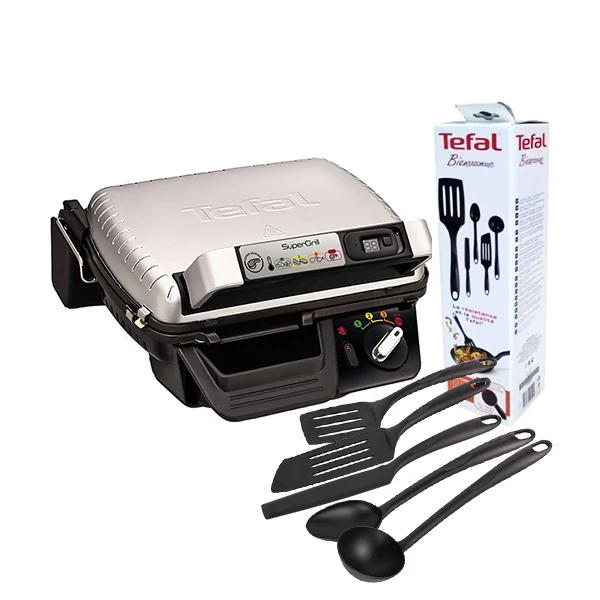 Електрогриль Tefal GC451B12 Super Grill + Кухонний набір Bienvenue (K001A504) ЄС
