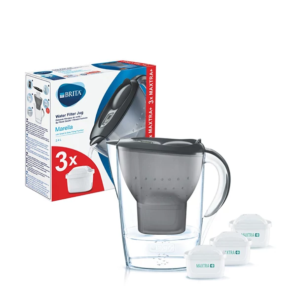 Фільтр-глечик BRITA Marella Maxtra Black + 3 картриджі Pure Performance ЄС