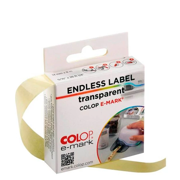 Етикетка E-Mark Create Endless Label Transparent прозора для електронного штампу ЄС
