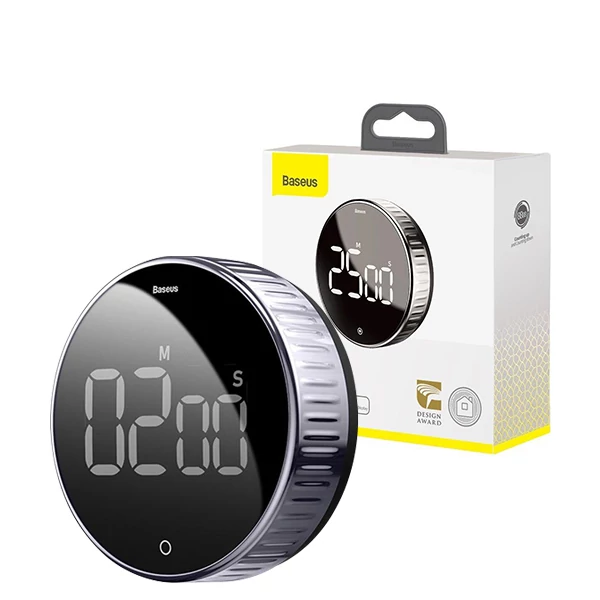 Таймер кухонний Baseus ACDJS-01 Heyo Rotation Countdown Timer Black