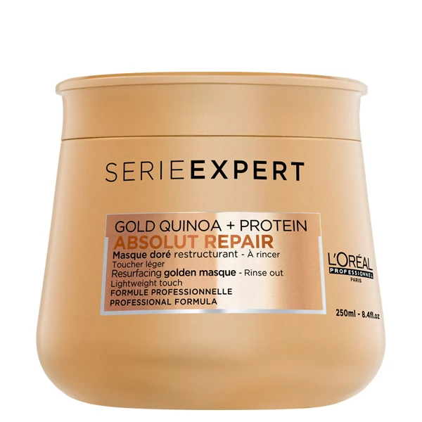 Маска L'Oreal Professionnel Absolut Repair Gold із золотою текстурою для глибокого відновлення волосся (250 мл)